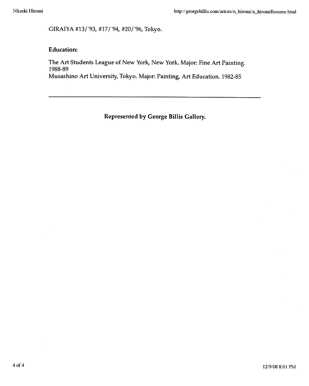 Hiromi Niizeki's Resume, pg 4